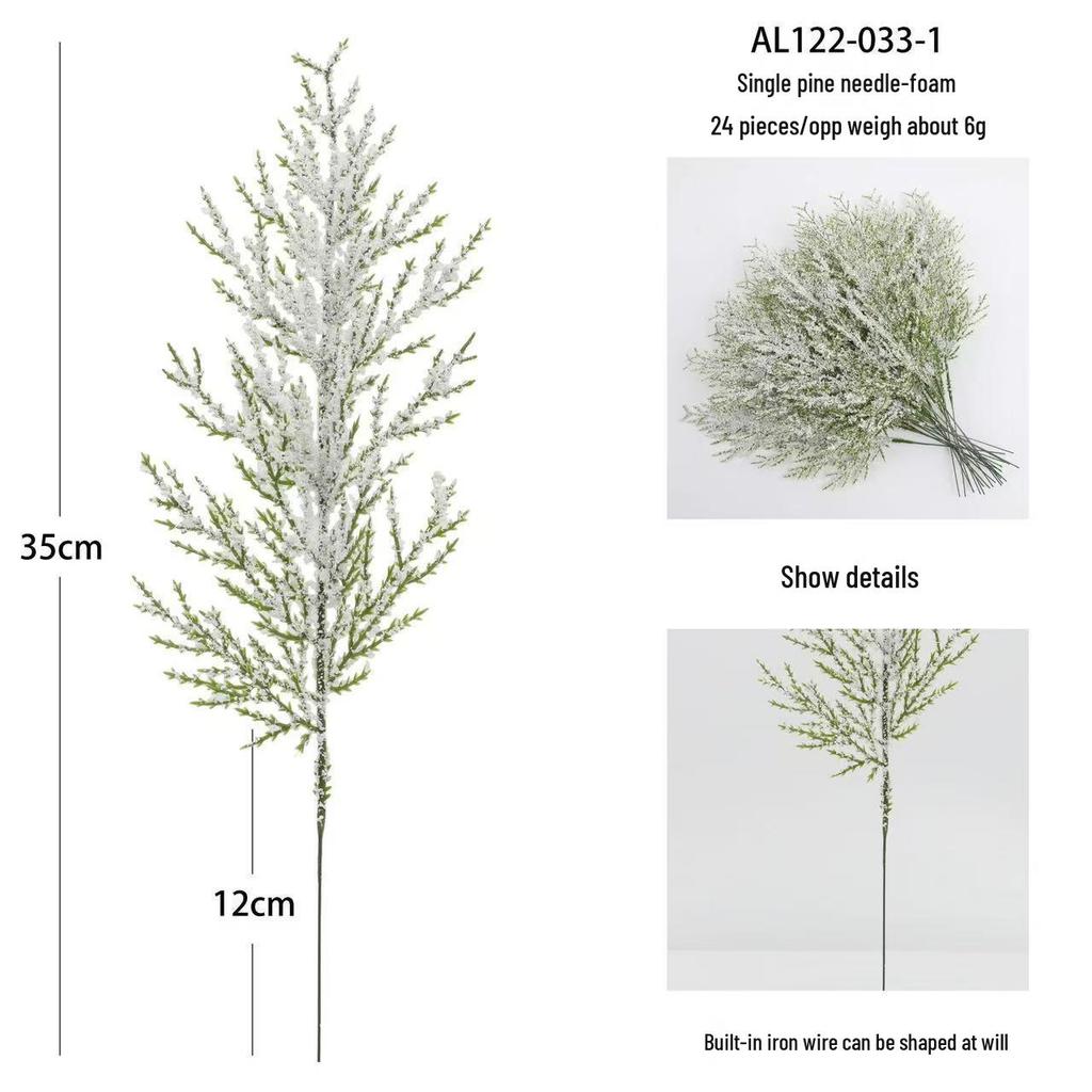Artificial Greenery Pine Needles for Holiday Floral Arrangements and Decorations