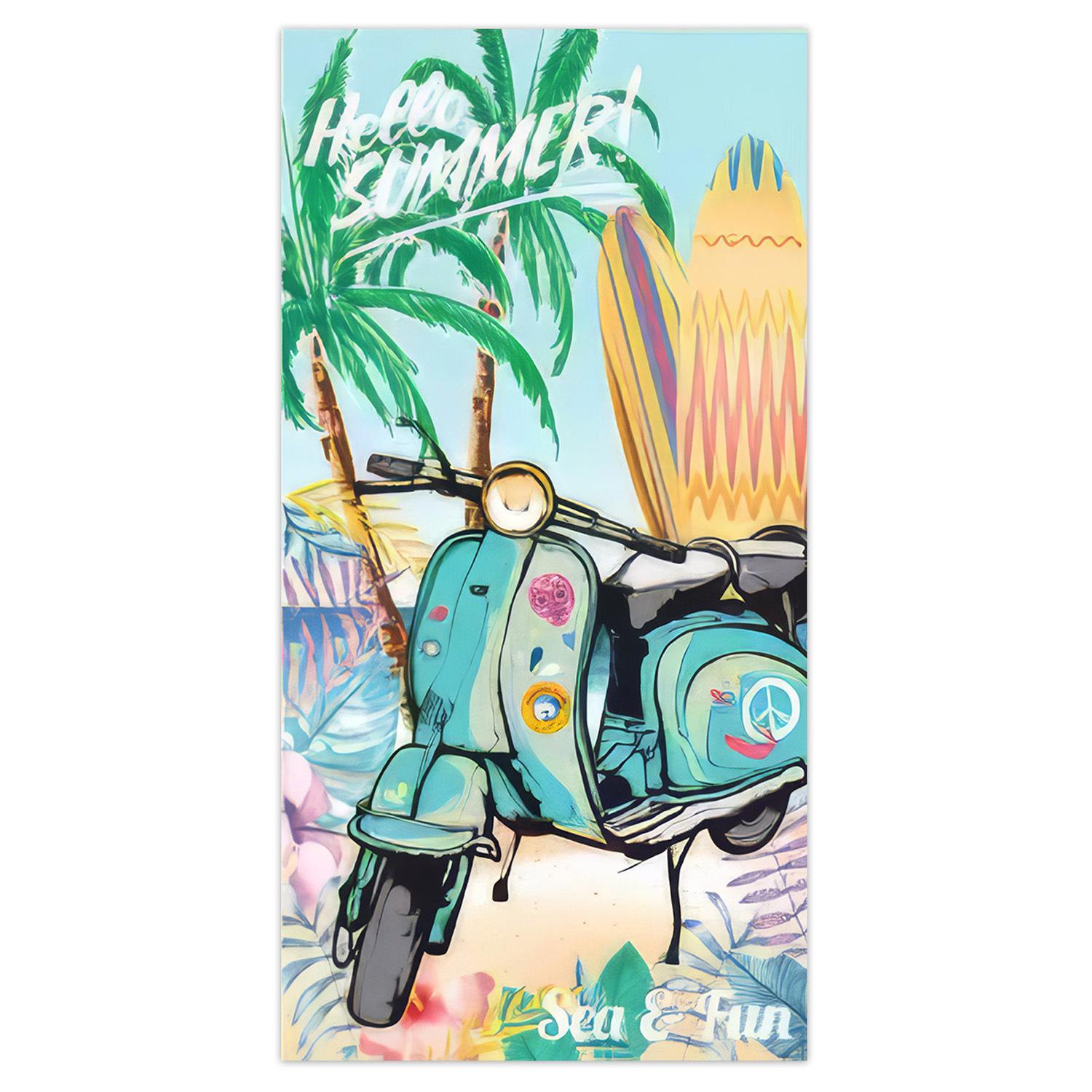 

Пляжное полотенце из микрофибры с тонкой махровой тканью, впитывающее пляжное полотенце, полотенце с цифровой печатью 70 * 140