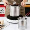 304 Stainless Steel Deep Fryer with Filter Basket Soup Pot Deep Frying Pot  Dormitory