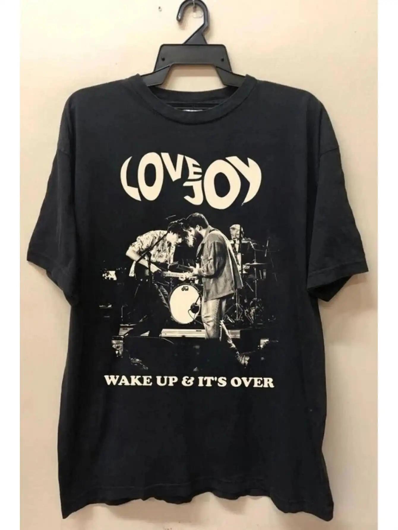

Lovejoy Band Wake Up & It s Over Album Cover T-Shirt - Unisex Black Tee with White Music Logo Print M