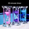 Effective 30 Minutes Sand Clock Practical Heart Shaped Crystal Hourglass Efficient Timer for Kitchen Study or Gym Use