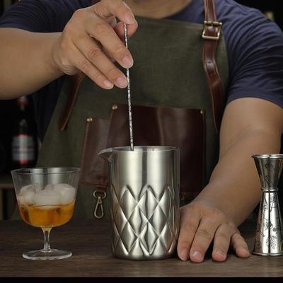 580ml / 750ml Cocktail Mixing Glass Stirring Tin Double-walled And Vacuum Insulated For Temperature Consistency Barware