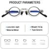 Fashion Metal Folding Reading Glasses with Case Men Women Portable Presbyopia Eyewear Round Square Blue Light Blocking Computer Glasses