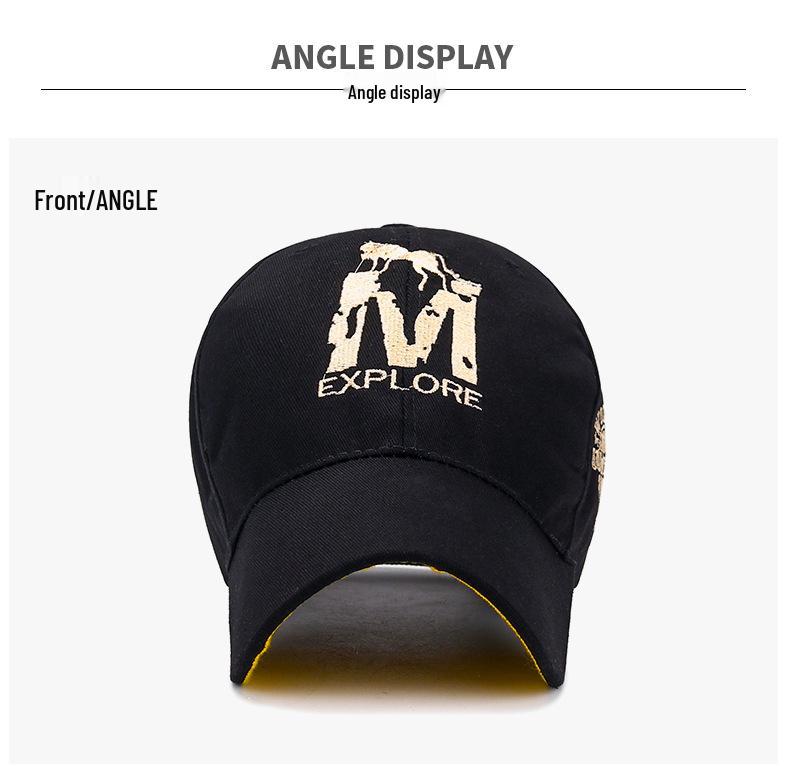 Korean Style Wolf Embroidery Baseball Cap - Men's & Women's Trendy Spring Sun Hat