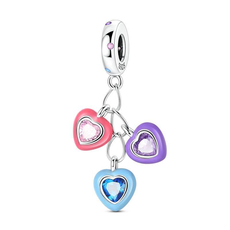 Sweet Copper Mother Love Heart Charms Pendant Fit Original Bracelet Family Tree Bead Diy Fine Jewelry New Year Gift