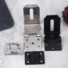 1 Set Stainless Steel Padlock Clasp Gate Hasp Staple Door 90 Degrees Latches Lock Shed Latch Household Burglar-Proof Hardware