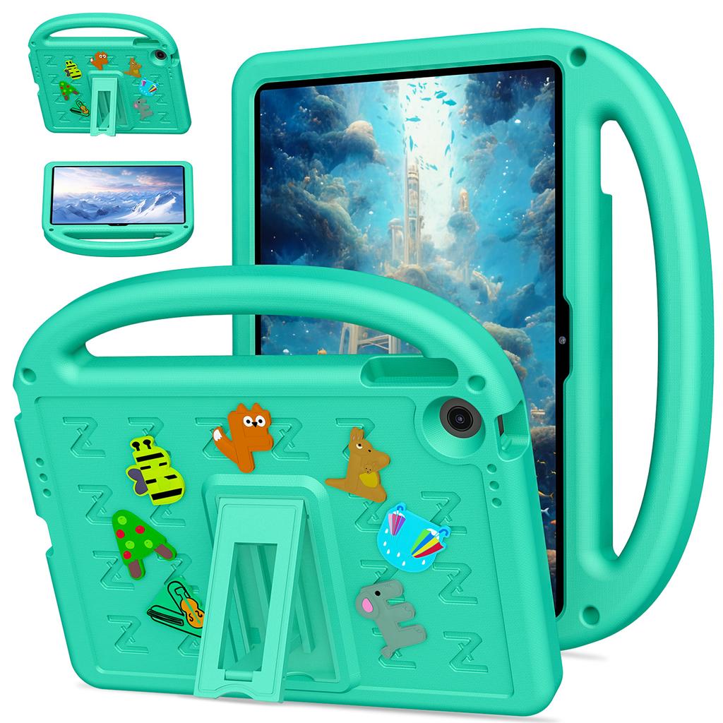 Für Lenovo Tab 10.1 (2025) TB-311XU/Tab TB311FU Hülle mit Ständer Cartoon-Design Anti-Drop EVA+PC Tablet-Abdeckung mit Riemen für Kinder