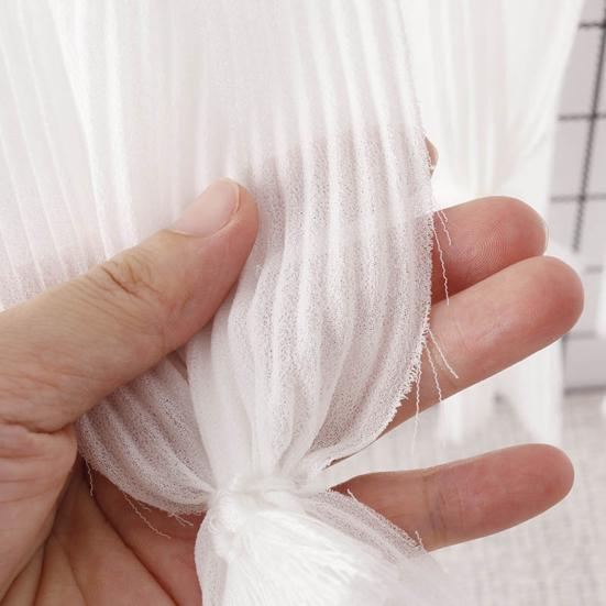 Miniature Curtains Doll Mansion White Window Shades 1:12 Scale Miniature Pleated Curtains with Rod for Dolls Bedroom Accessories