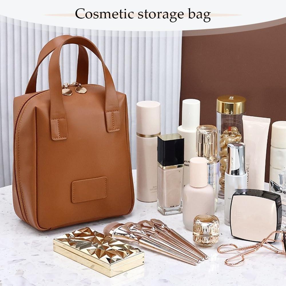 Premium Makeup Bag Shell Shape PU Cosmetic Bag Zipper Travel Wash Bag Shopping