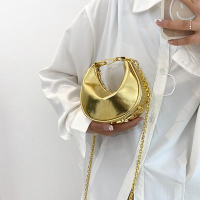 Summer Bright Leather Crossbody Bag For Women Luxury Designer Mini Handbags Pleated Dumpling Bag Purse Small Women Bags