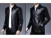 2024 Men's Winter PU Leather Jacket - Slim Fit for Middle-Aged and Elderly
