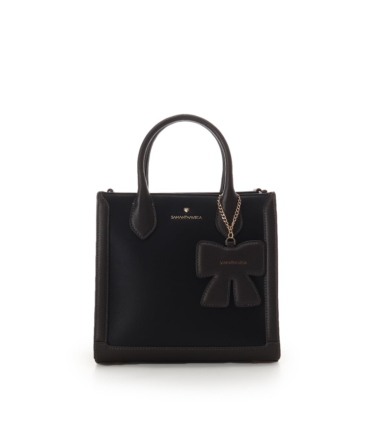 

Square bag with ribbon charm чорний