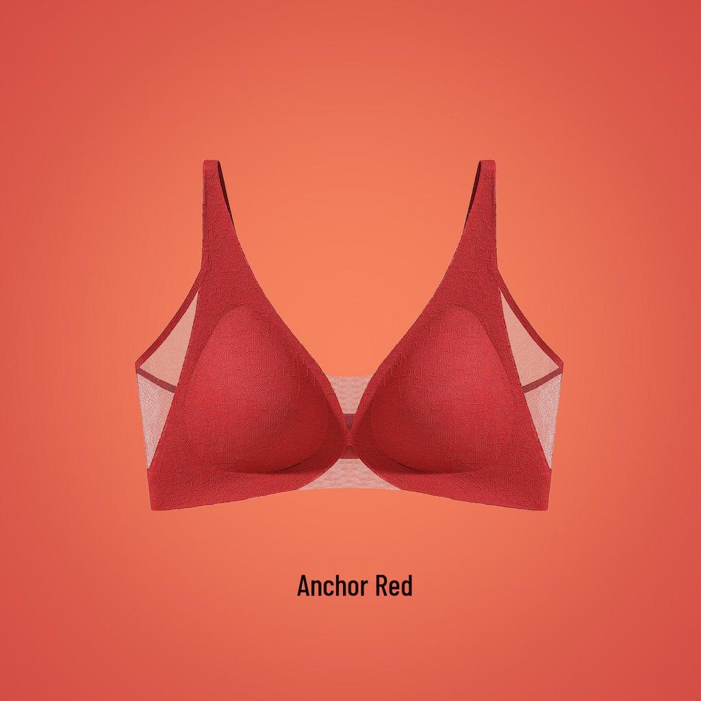 Women's Red Tiger Year Bridal Lingerie Set: Seamless Mesh Push-Up Bra & Panty Gift Box