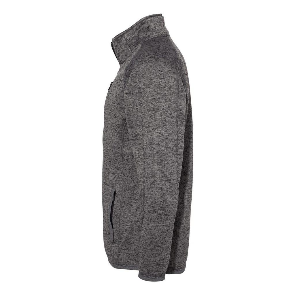 Burnside Mens Knitted Full Zip Sweat Jacket