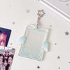 Cute Acrylic Kpop Card Holder Keychain Angel Wing Album Binder Photo Frame Protective 3 Inch Idols Photocard Holder Bag Pendant