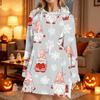 Women's Fashion Casual Long Sleeve Christmas Print Hoodie Top