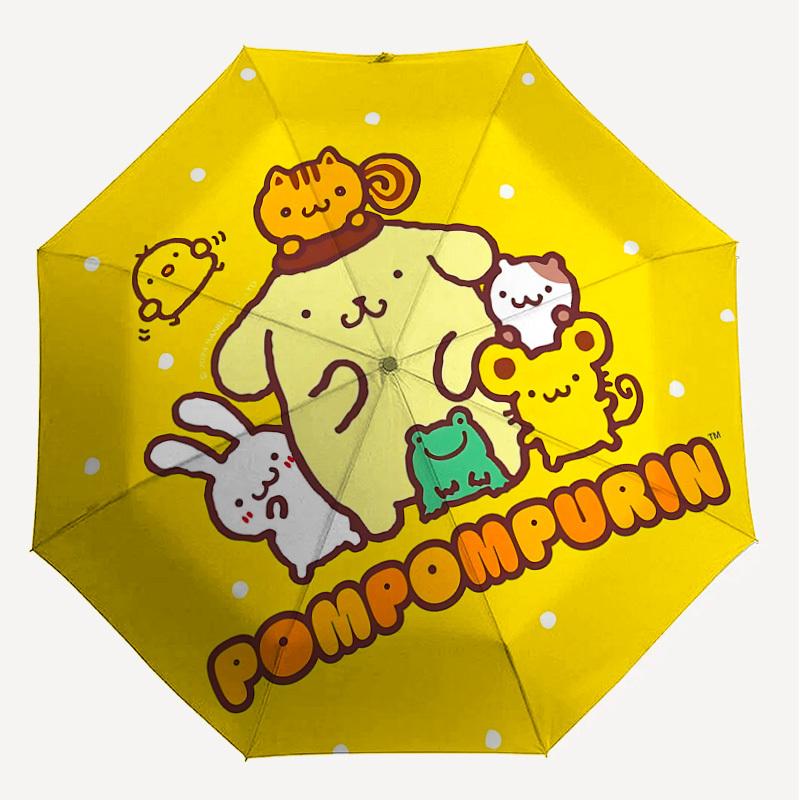 1PC Pompompurin Umbrella-8-Rib Reinforced, Automatic Open, Lightweight & Durable, Cute Fashion Accessory for Outdoor-P2702