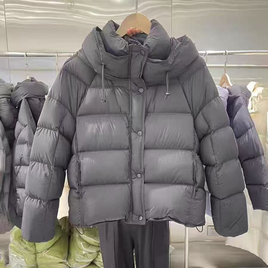 2025 New Product, Autumn/Winter, Solid Color, Short Style, Hooded, Loose, Breadcoat, Thickened, Warm Cotton Coat, Jacket