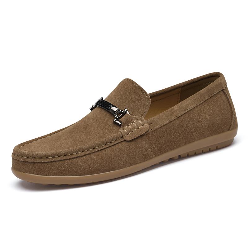 Fashion Suede Leather Man Loafers Luxury Casual Shoes for Men Comfy Handmade Boat Flats Slipon Driving Shoes Leisure Walk Male Moccasins