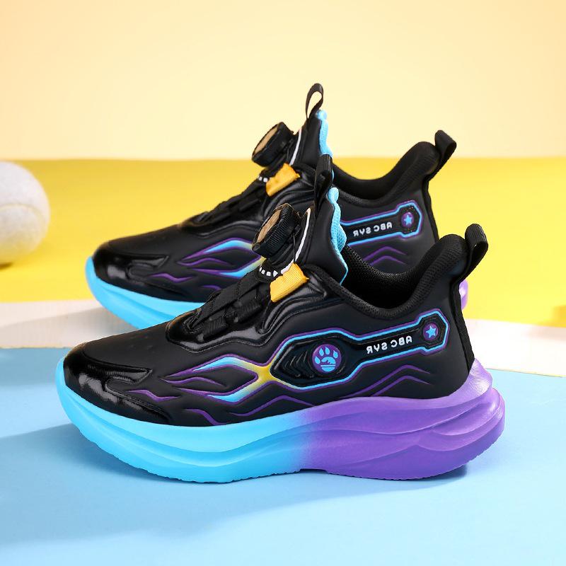 2025 Boys' Non-Slip Leather Basketball Shoes for Older Children & Primary School – Autumn/Winter Style for Running