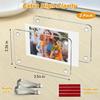 SUNEZLGO 2 Pack Car Picture Holder and Visor Photo Clip, Car Accessories, Acrylic Magnetic Car Photo Holder, Easy Install Universal Fit, Personalized