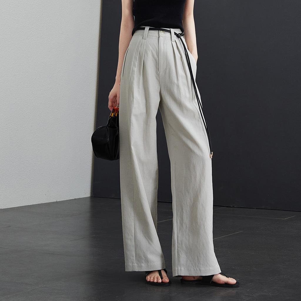 Lyocell Linen Casual Wide Leg Pants for Women In Summer 2025, Thin, Fashionable, Loose, Versatile, Slimming and Floor Length Pants