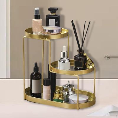 Organizador de bandeja de cosméticos para banheiro e penteadeira para decoração