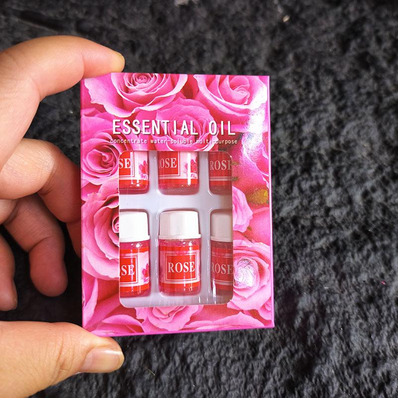 3ML 6pcs/set Pure Herbal Essential Oils Incense Reed Diffuser Rose Lavende Water Soluble Aromatic Humidifier Aromatherapy Liquid