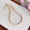 Colorful Beaded Choker Pearlescent Round Bead Necklace Boho Beaded Necklace Jewelry for Women Holiday Summer Beach Vacation
