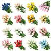 6 Pcs Artificial Tulip Flowers Real Touch Faux PU Tulip Bouquet Fake Flower Arrangement for Home Room Office Party Wedding Decoration