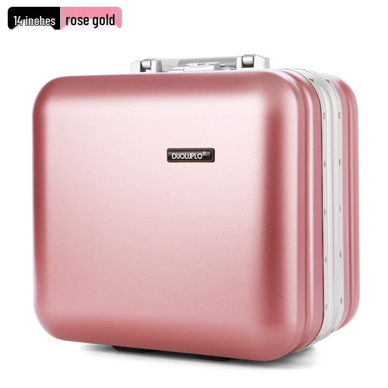 Compact Fashion Handbag: Multifunctional Makeup Case and Portable Carry-on Zipper Suitcase.