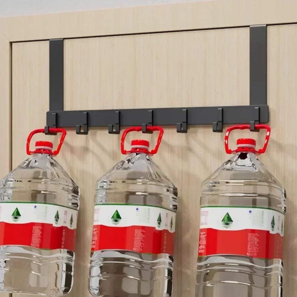 Hook Behind The Door Wall Mounted Hanging Clothes Storage Shelf No Punching Required Door Back Hooks Carbon Steel Storage Racks