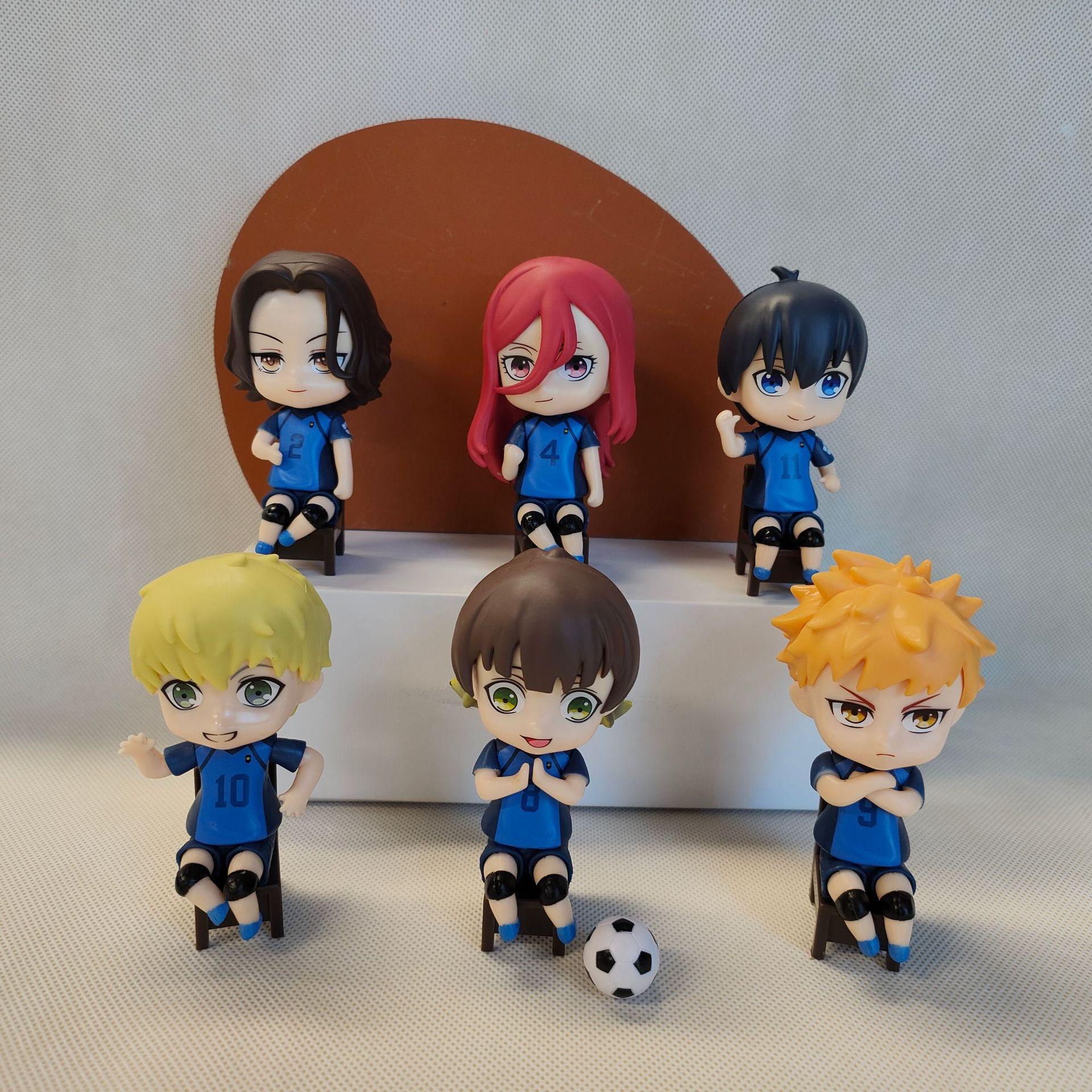 

6 шт. Замок Синий Фигурка Исаги Йоичи Игрушка Модель Кукла Ручной Работы Подарок Ребенку на Рождество Sit