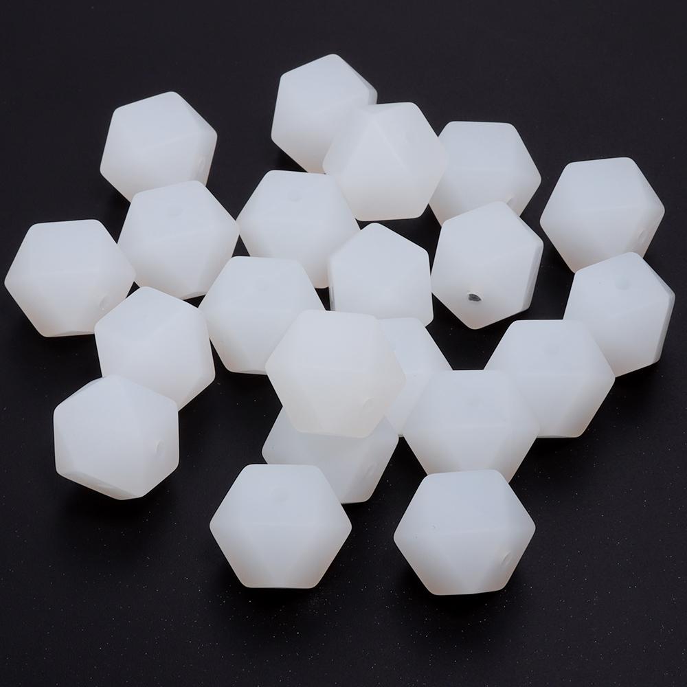 10pcs 19x14mm Hexagon Silicone Beads For Jewelry Making DIY Handmade Necklace Bracelets Phone Key Chain Decoration Accessories