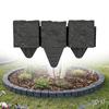 Bakoki Rasenkante Granit-Optik, 1,8 m, Grau, Kunststoff-Pflastersteine, 10 x 10 x 10 cm, Beeteinfassung, Gartenzaun, Blumenbeetzaun, Randstein