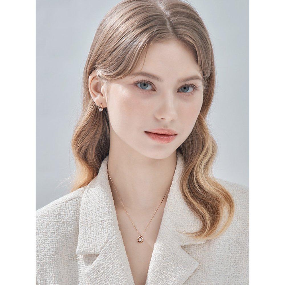 14K Sparkling Water Drop Necklace El14Nn021