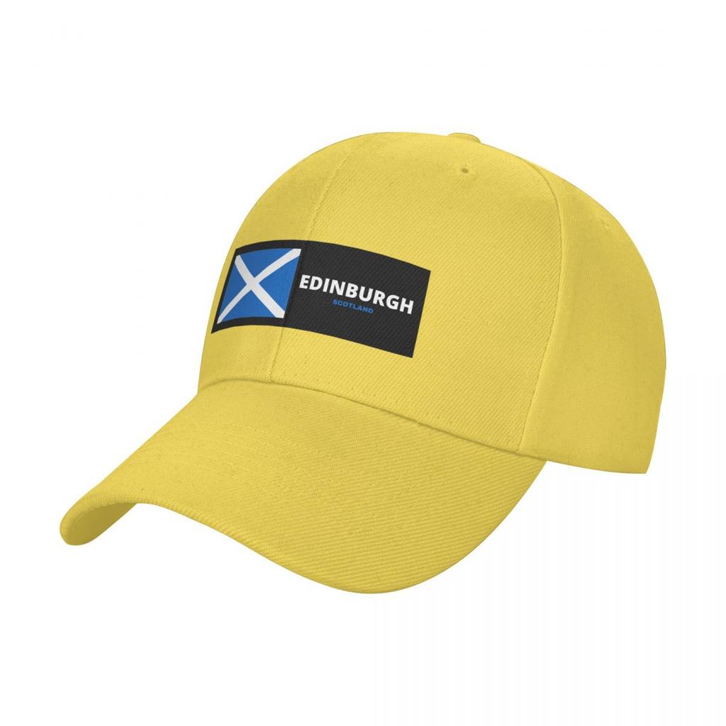Edinburgh City with Scottish Flag Baseball Cap Anime Hat Uv Protection Solar Hat Golf Hat Genuine Women's Hats Men's