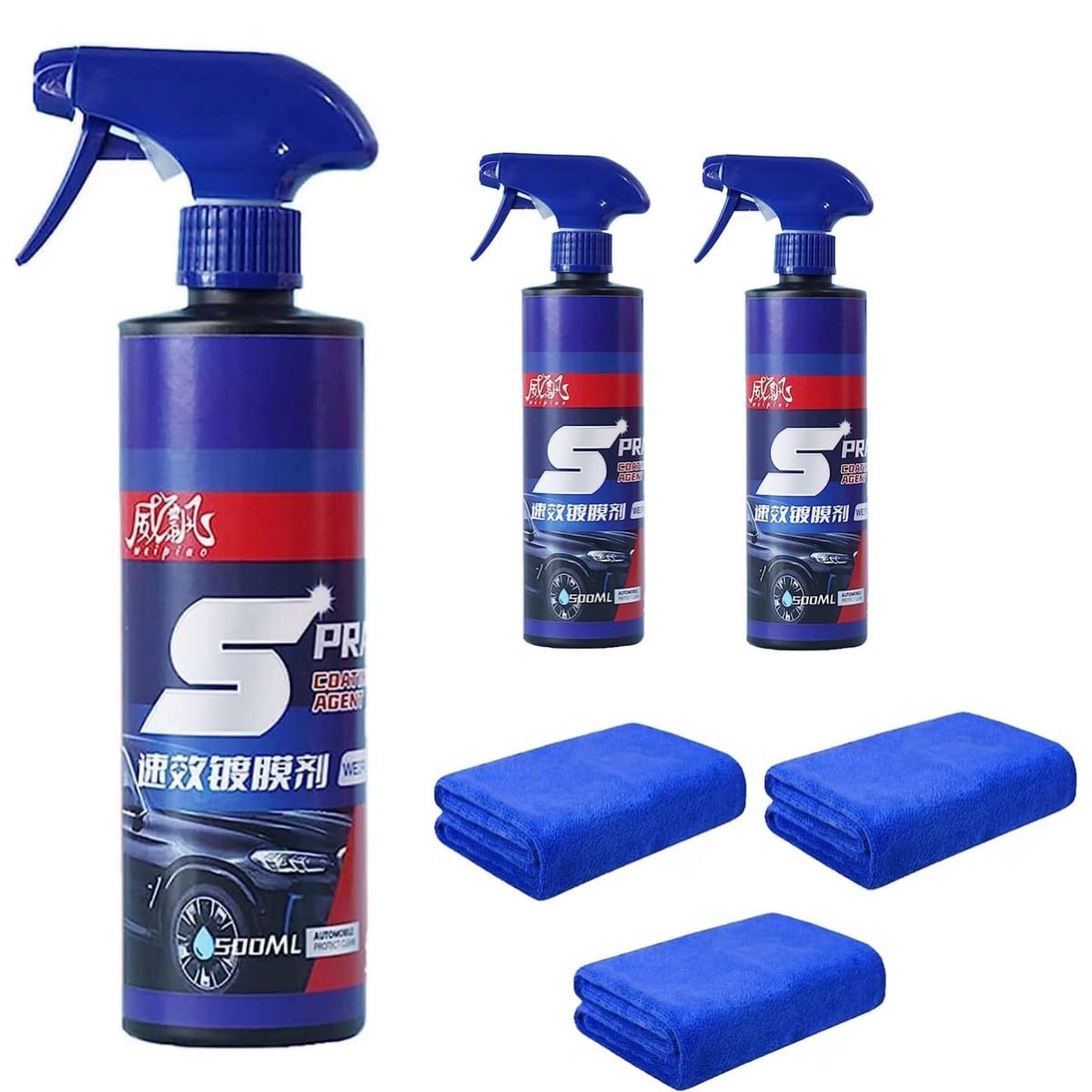 

500ml Car Coatings Heavy Duty Easy Professional Car Sprayer, Car , Car 3pcs синий