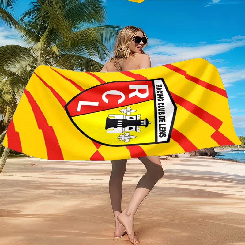 Racing Club De Lens Crest Beach Towel, Quick-drying, Easy To Care For, Suitable for Both Fitness and Beach Vacations,Sports Essential