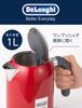 Electric Kettle KMix Stainless Steel One Push Open Foreign Matter Prevention Filter Easy To See Water Meter Easy Care 3 Year Warranty with DeLonghi