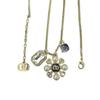 Retro Crystal Flower Pendant Necklace with Pearls