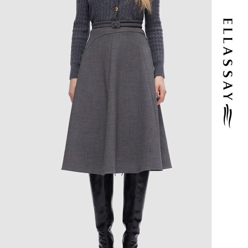 ELLASSAY Women s Elegant High-Waist Midi Skirt EWD353Q00900 S