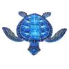 Metal Turtle Wall Inspirational Wall Sculpture Garden Tropical Turtle Nautical Coastal Ocean Wall Decoration for Pool Balcony