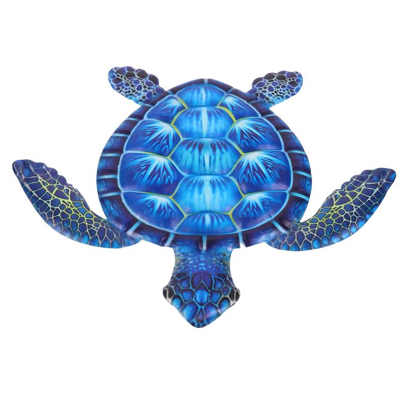 Metal Turtle Wall Inspirational Wall Sculpture Garden Tropical Turtle Nautical Coastal Ocean Wall Decoration for Pool Balcony
