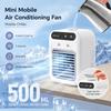 500ml Mini Mobile Air Conditioner Fan Portable Desktop Water Capacity Air Cooler Fan Humidifier Cooling Function USB Charging