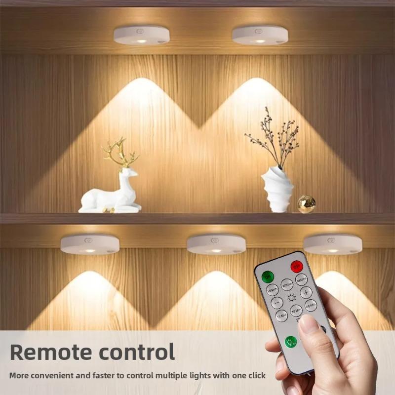 Luce Notturna LED 3 Colori Ricaricabile Type-C Telecomando Wireless Lampada Sottopensile per Cucina Armadio Camera da Letto