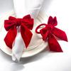 Velvet Bow Napkin Ring Reusable Bowknot Napkin Holder Holiday Table Napkin Ring for Birthday Wedding Party Anniversary Dinner Table Decoration