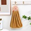 1Pc Kitchen Hand Towel Hanging Type Super Absorbent Coral Fleece Bathroom Enlarged Thickened Hand Towel Rag Dishcloth