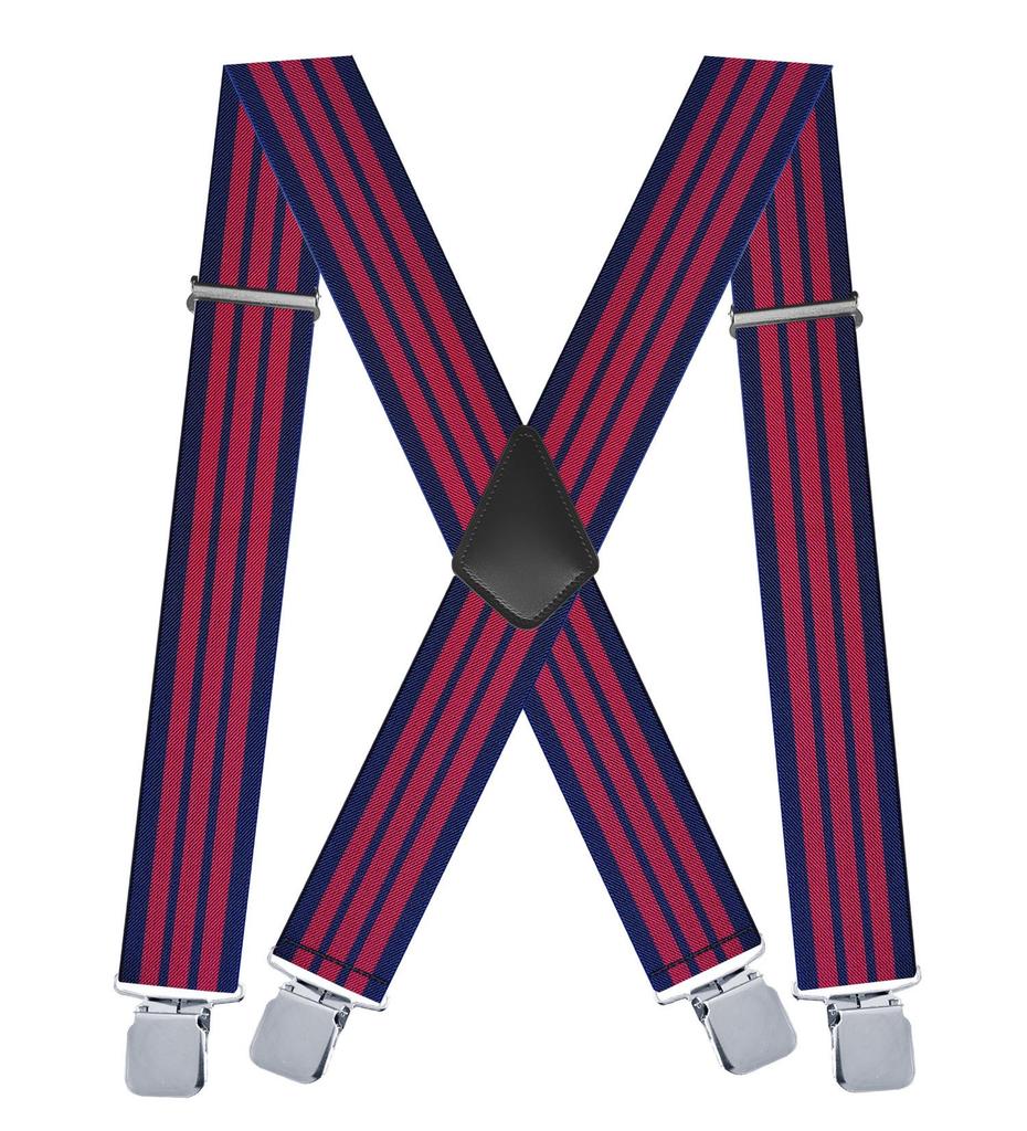 Men's 5 Cm Elastic Casual Polyester Suspenders with Clips