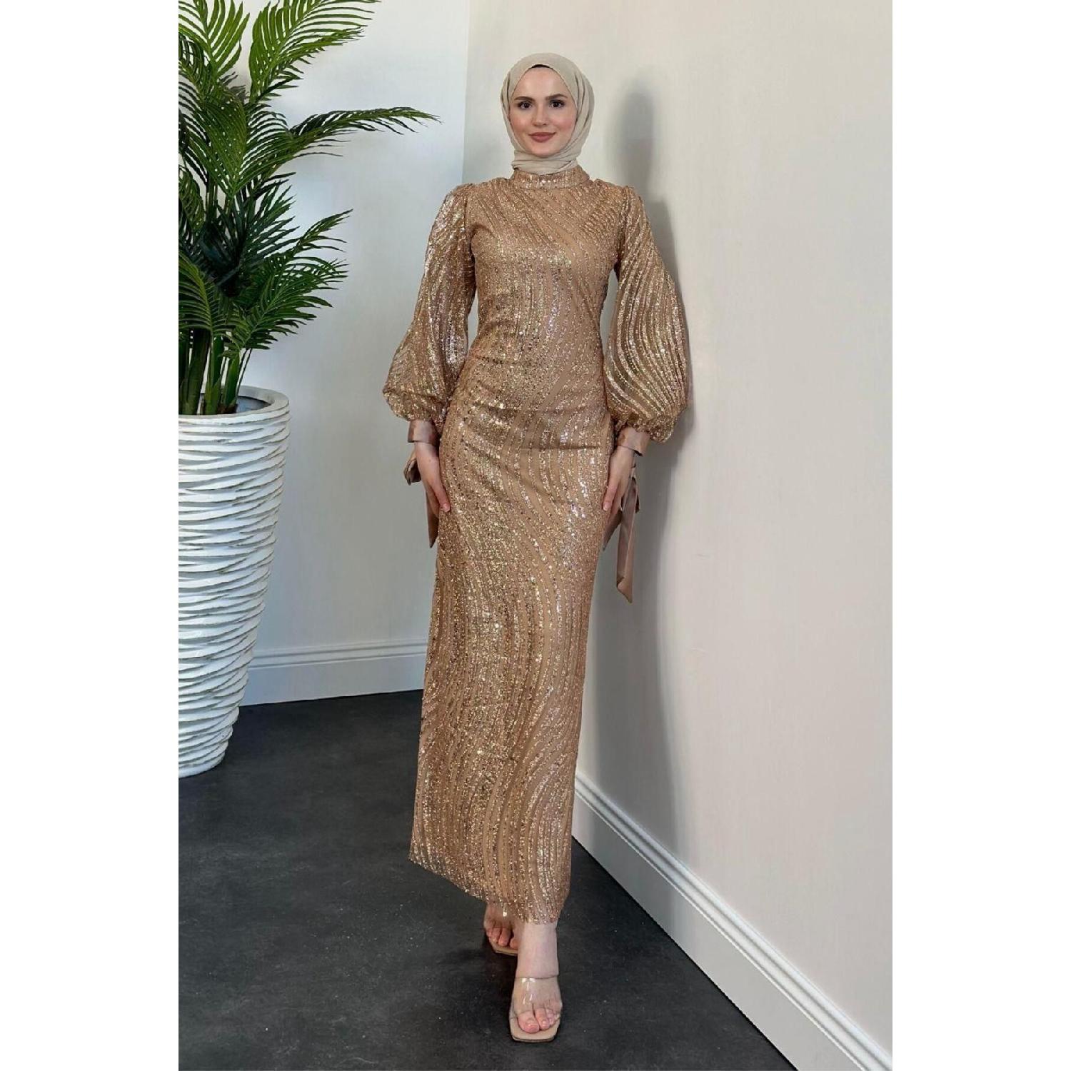 

Золота вечірня сукня з блискітками Bellanca 38 золотий